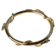 Serpent Bangle Bracelet Snake Blue Sapphire Emerald Ruby Victorian Style