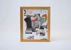 Serpent Collage, Acrylic on Paper, Framed, 21st Century