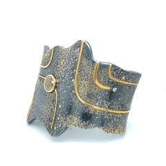 "Serpent Cuff" Made from Oxidized Sterling Silver and 24k Gold