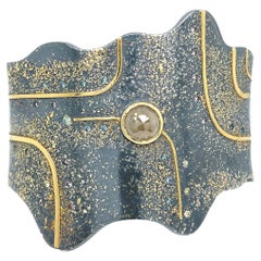 "Serpent Cuff" Made from Oxidized Sterling Silver and 24k Gold