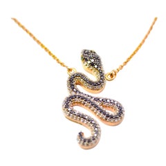 Serpent Diamond Necklace in 18 Karat Rose Gold