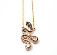 Serpent Diamond Necklace in 18 Karat Rose Gold