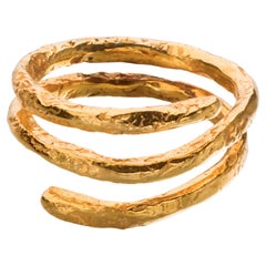 Serpent Ring is handcrafted from 24ct gold plated sterling silver