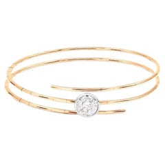Serpent Round Shape Diamond Armband 14K Gelbgold für Sie
