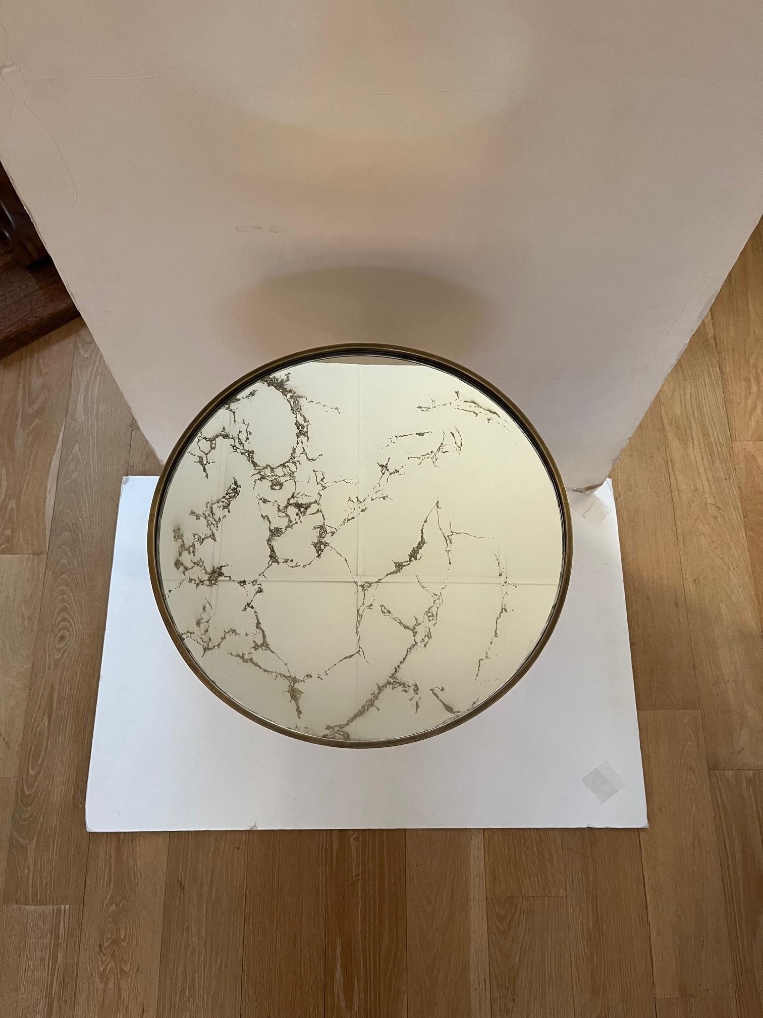 Unknown Serpent Side Table with Mirrored Top For Sale