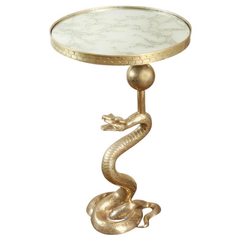 Vintage Leather Top Table with Swing Arm Tray For Sale at 1stDibs