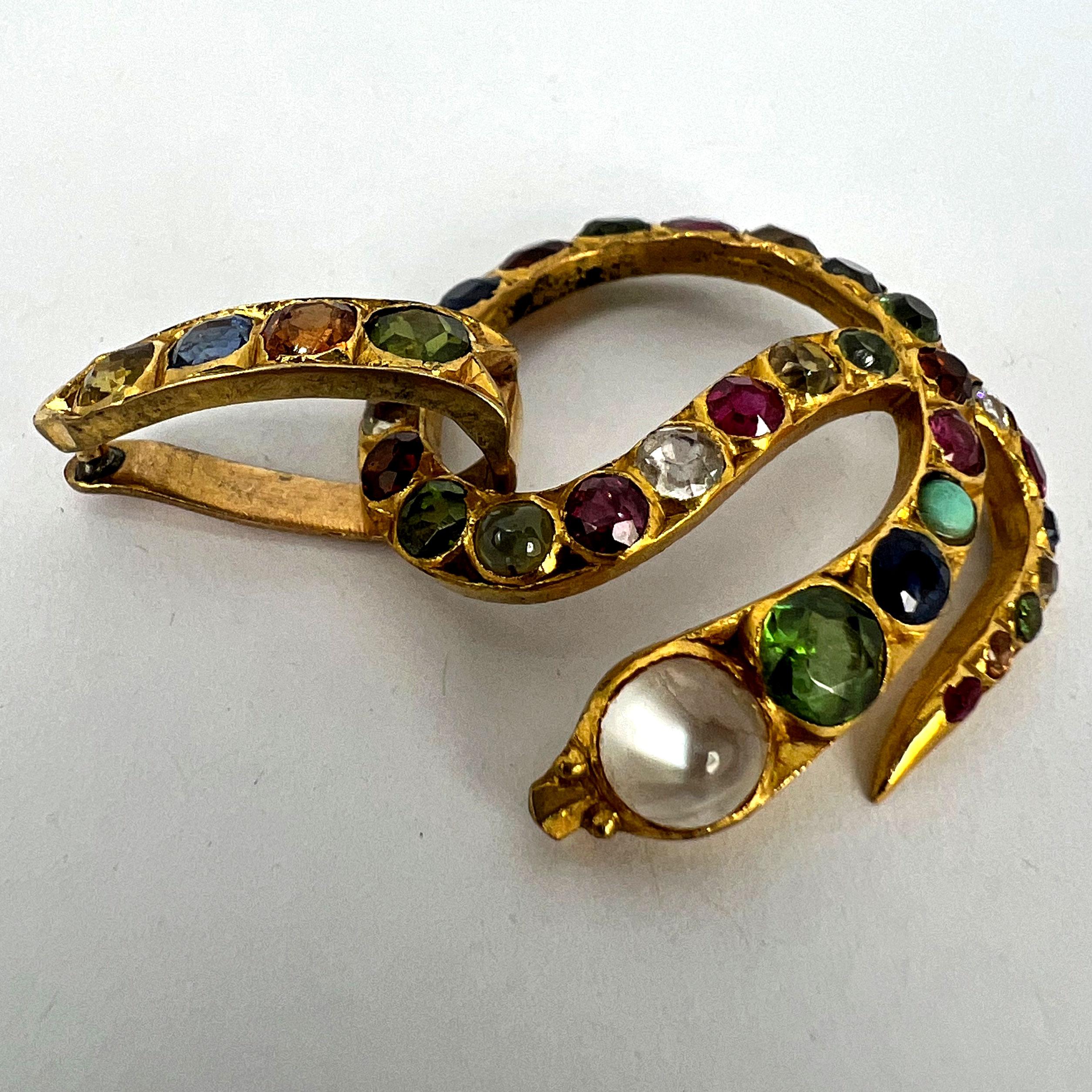 Colgante serpiente de oro amarillo de 18 quilates engastado en venta 11