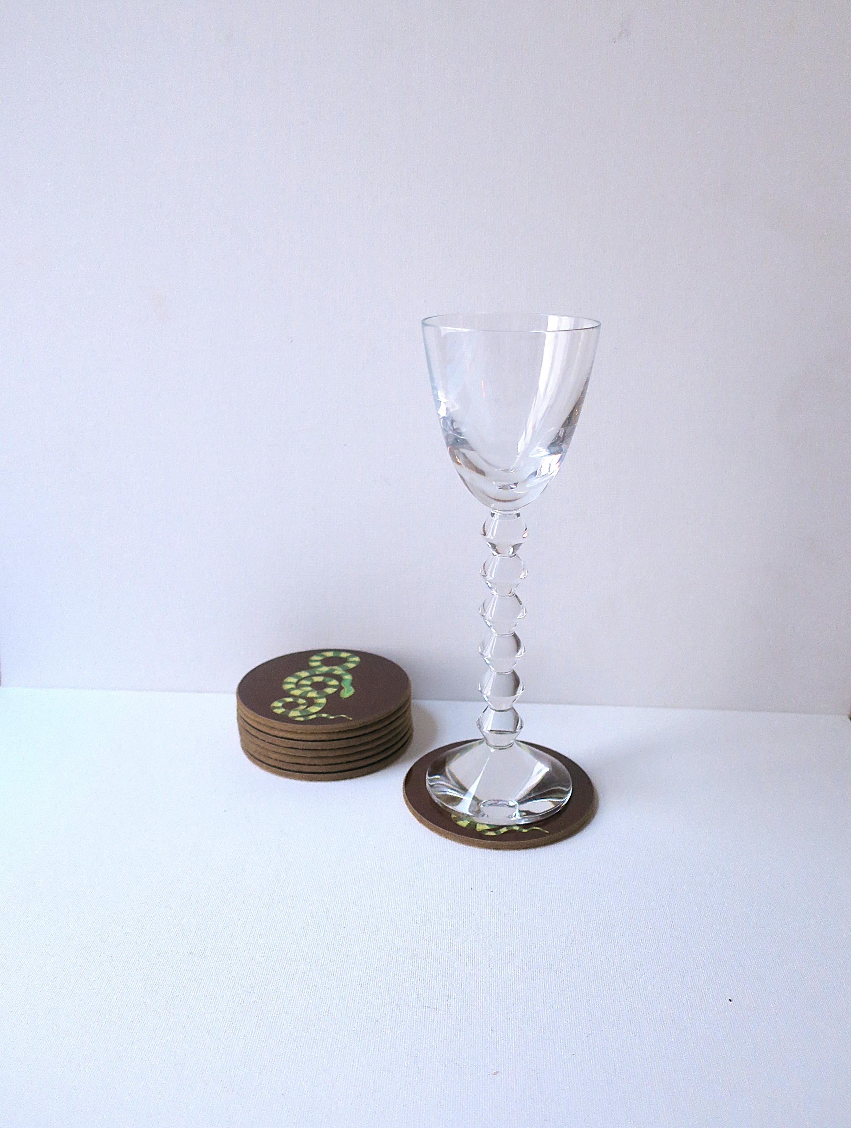 Serpent Snake Coasters, Set of 8 In Good Condition For Sale In New York, NY
