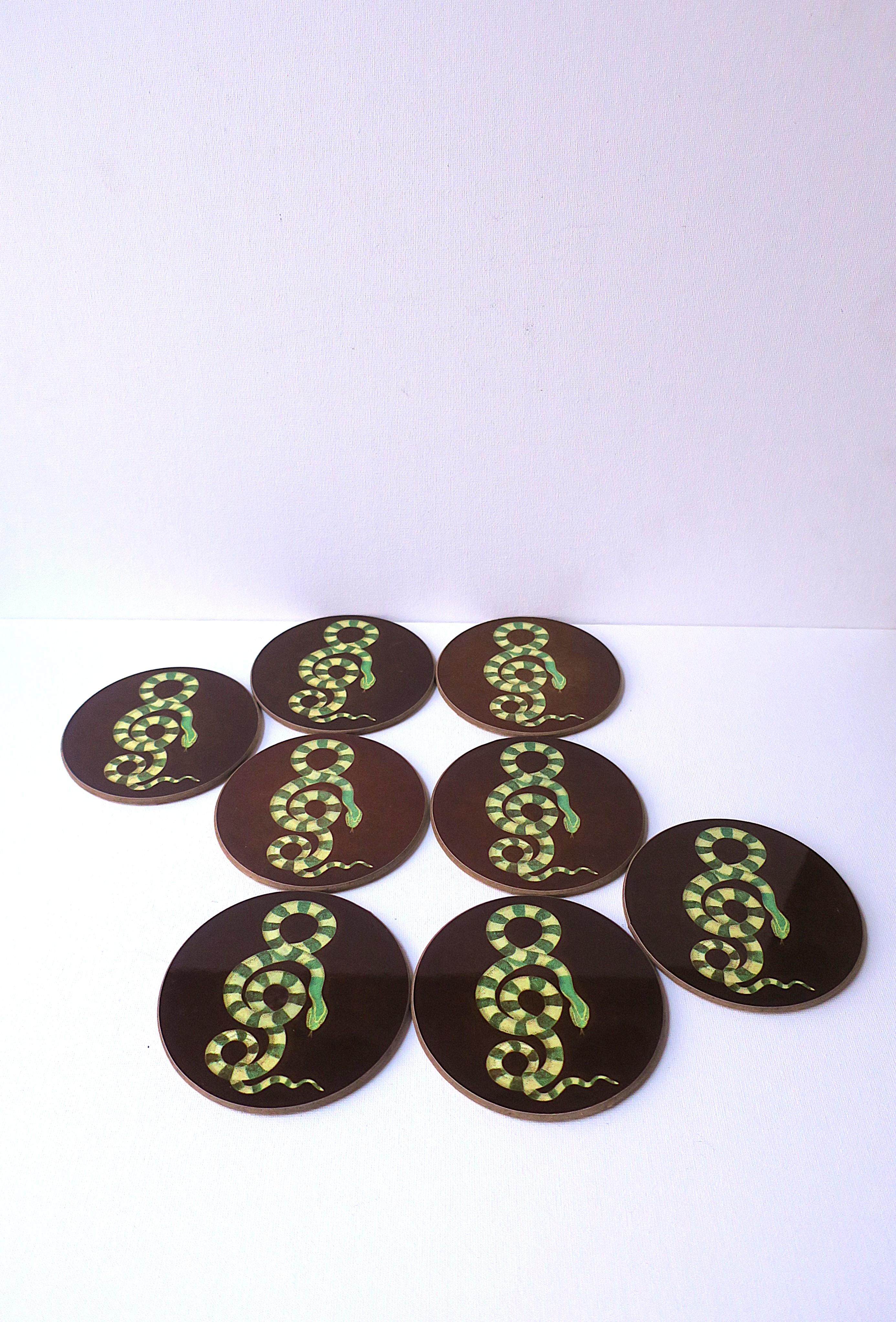 Serpent Snake Coasters, Set of 8 For Sale 3