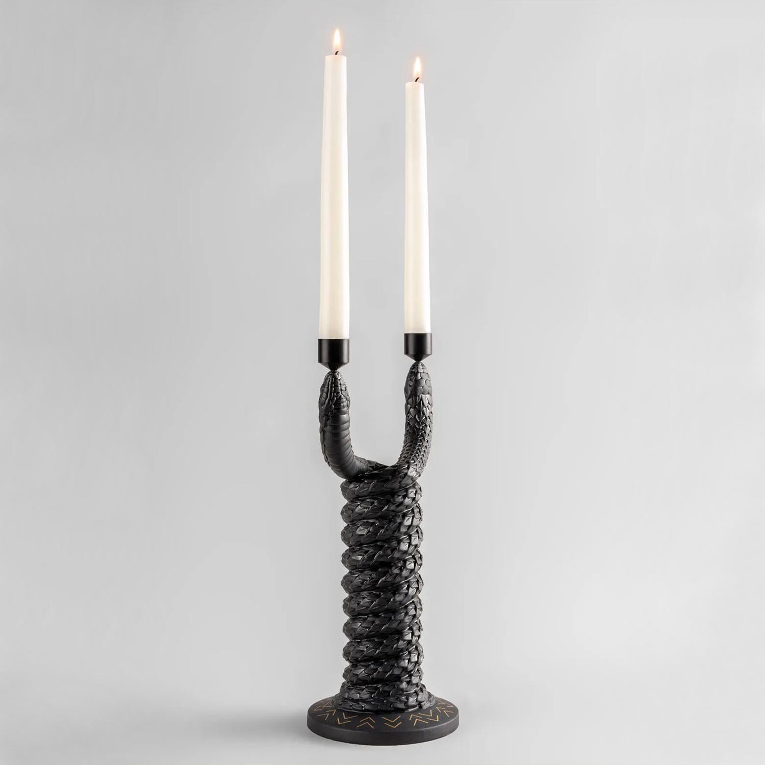 Contemporary Serpent Torsade Candleholder For Sale