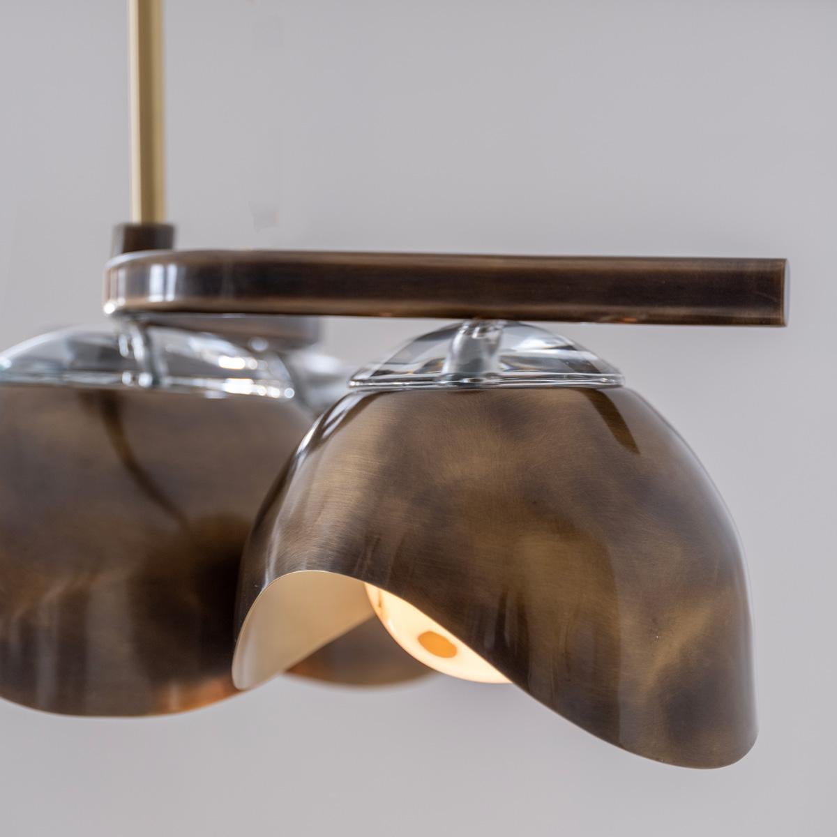 Serpente Ceiling Light by Gaspare Asaro- Brass Finish For Sale 4