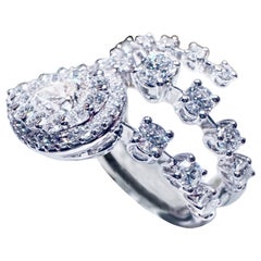 Schlange des Lichts: Ring aus Weißgold und Diamant von High Jewellery