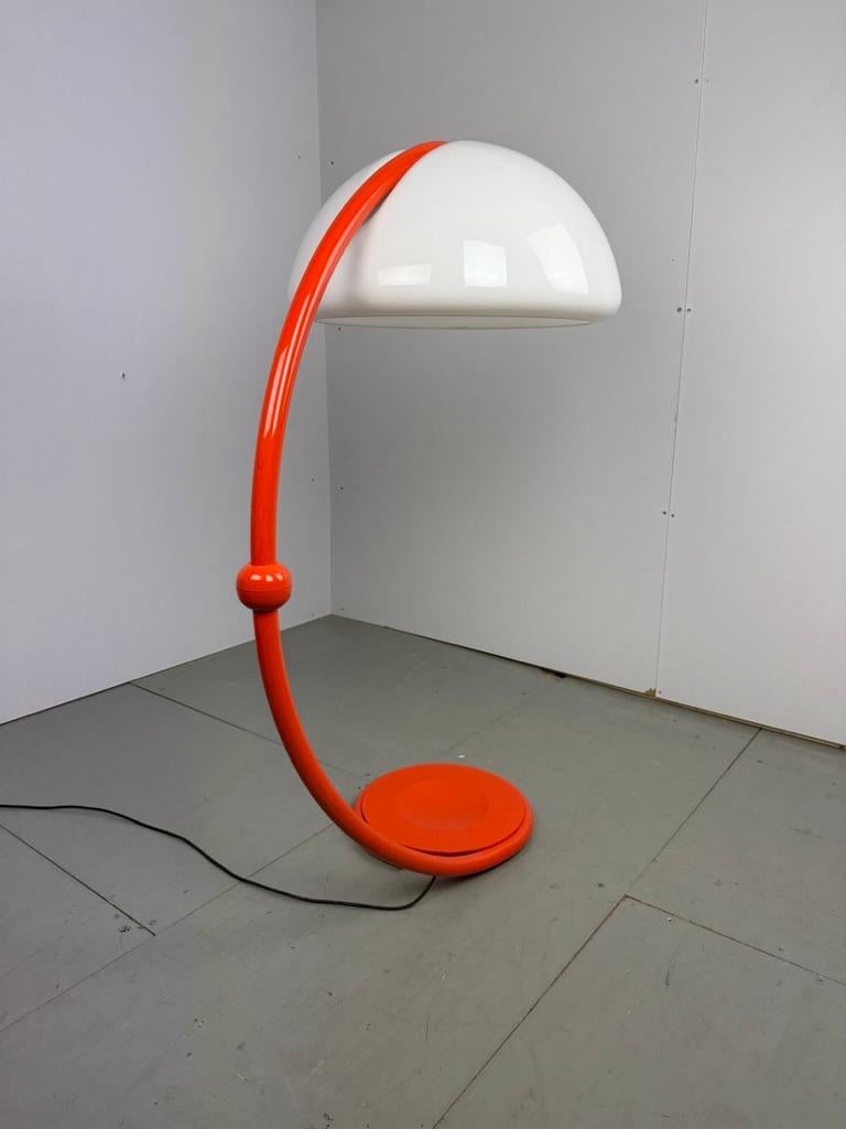 Italian Serpente Floor lamp Elio Martinelli modello 2131 Martinelli Luce 1960's- Italy