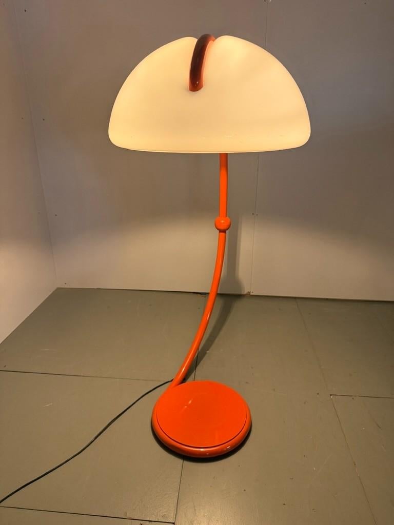 Serpente Floor lamp Elio Martinelli modello 2131 Martinelli Luce 1960's- Italy 2