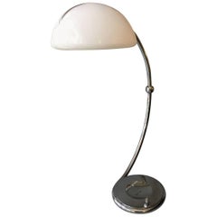 Serpente Floor Lamp Made in Chrome Steel by Artemide Elio Martinelli, 1970s