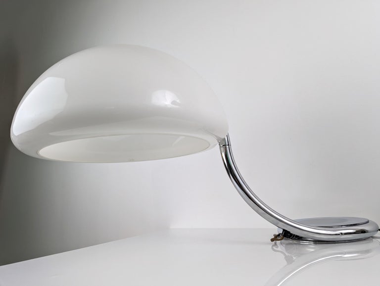 Serpente Lamp by Elio Martinelli in Chrome 1960s For Sale at 1stDibs