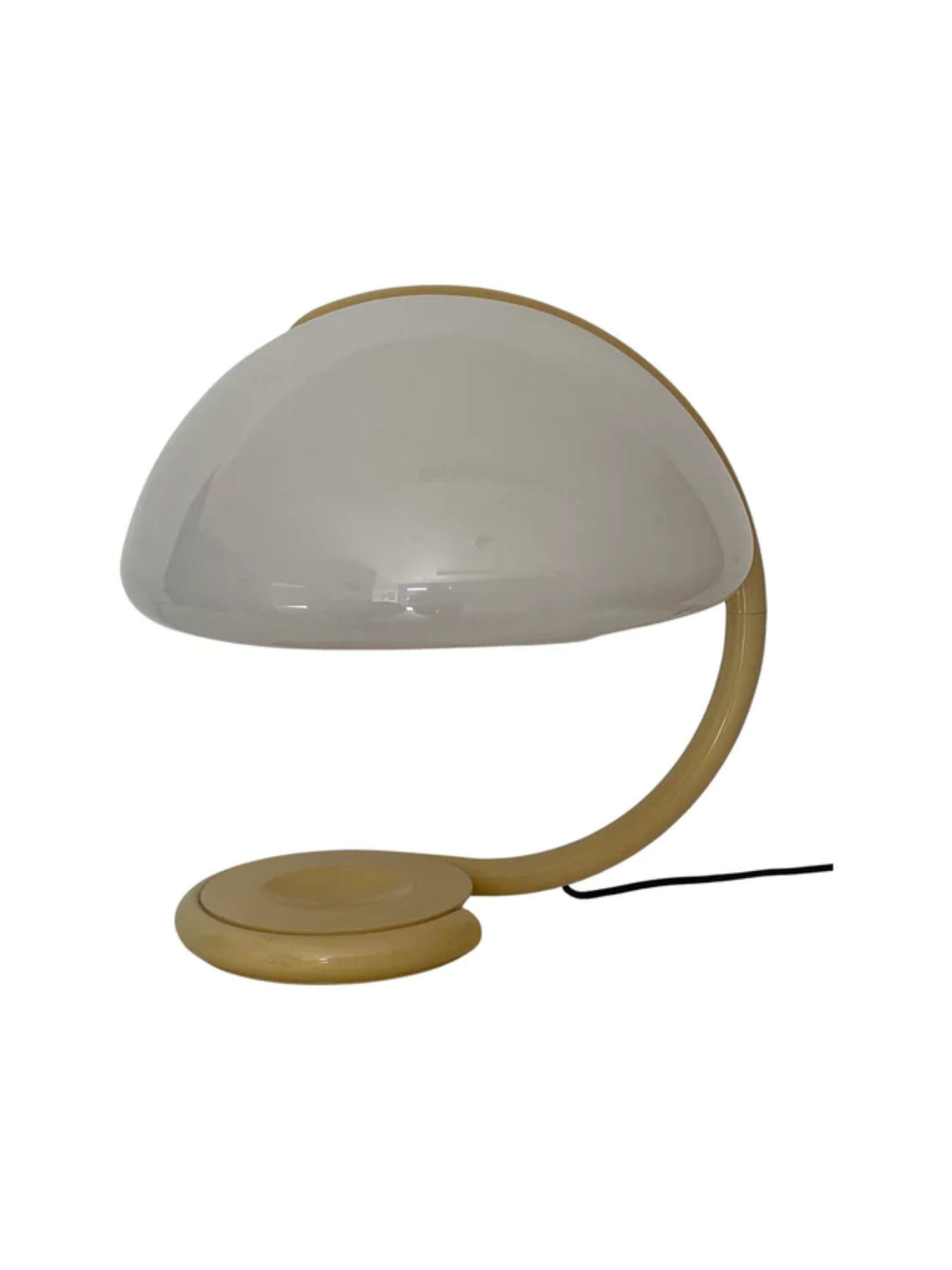 italien Lampe de table Serpente d'Elio Martinelli, années 1960 en vente