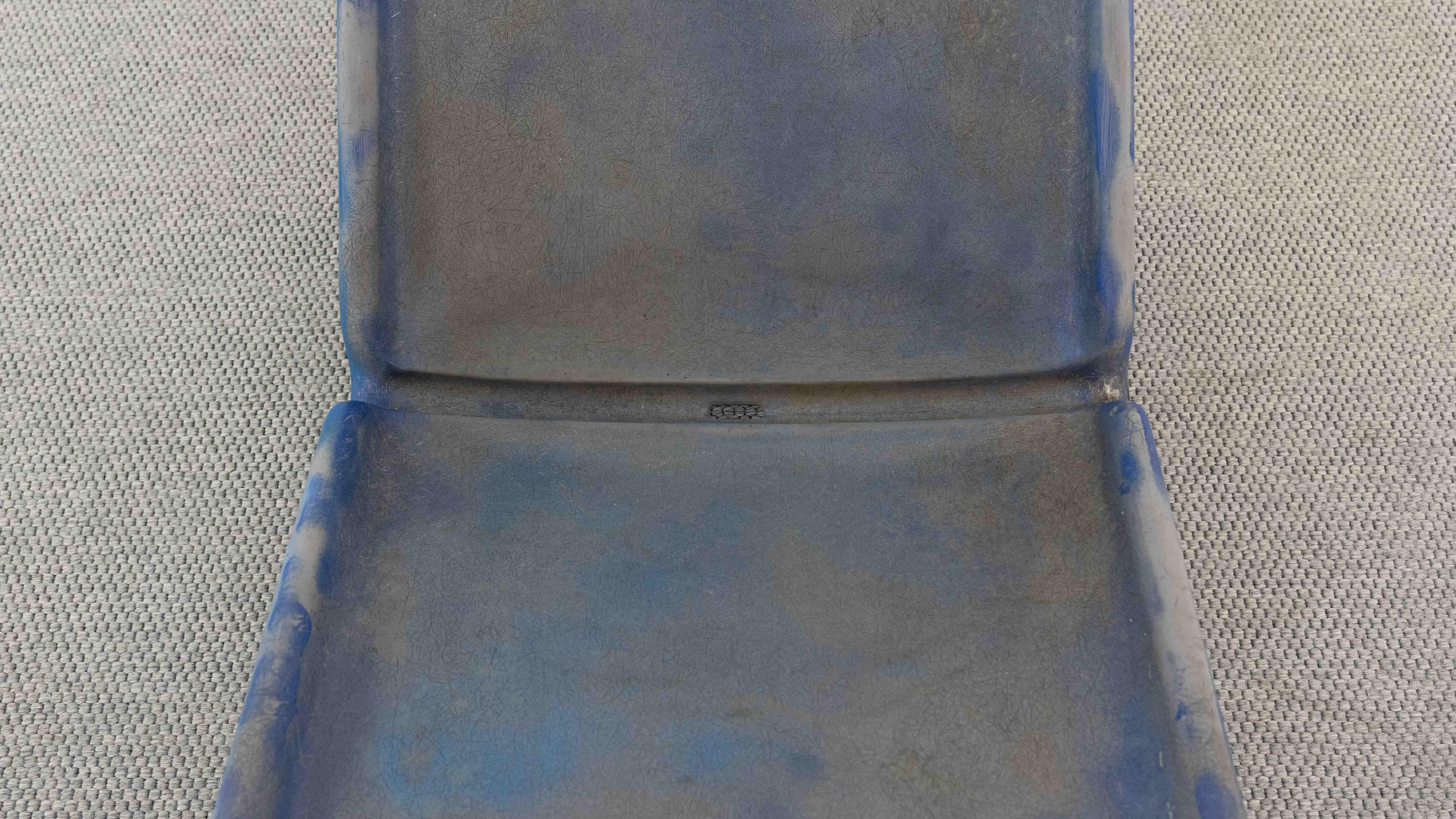 Serpentina Daybed Lounger By Burkhard Vogtherr For Rosenthal in BlueFiberglass For Sale 6