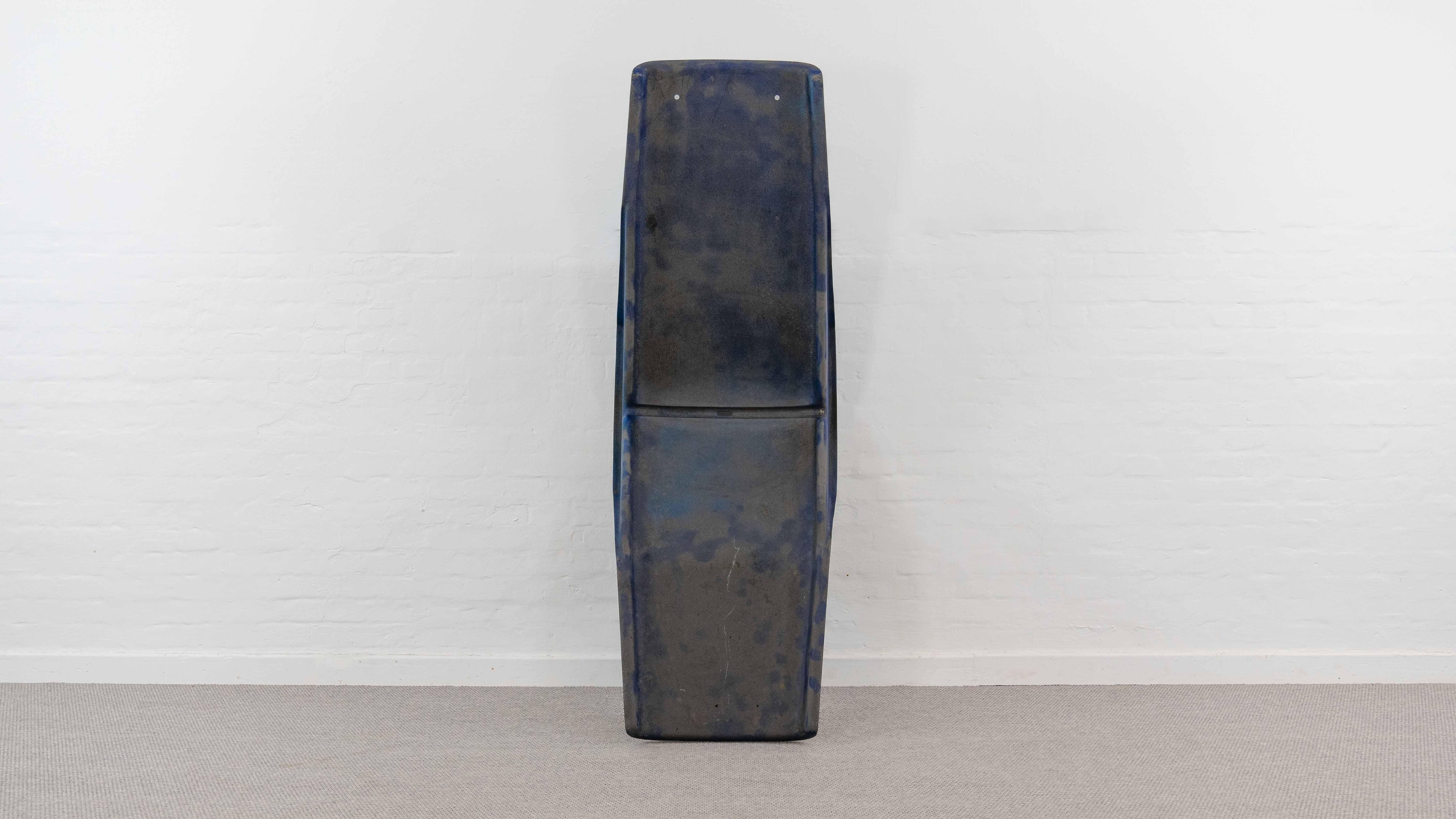 Serpentina Daybed Lounger By Burkhard Vogtherr For Rosenthal in BlueFiberglass For Sale 8