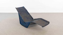Serpentina Daybed Lounger By Burkhard Vogtherr For Rosenthal in BlueFiberglass