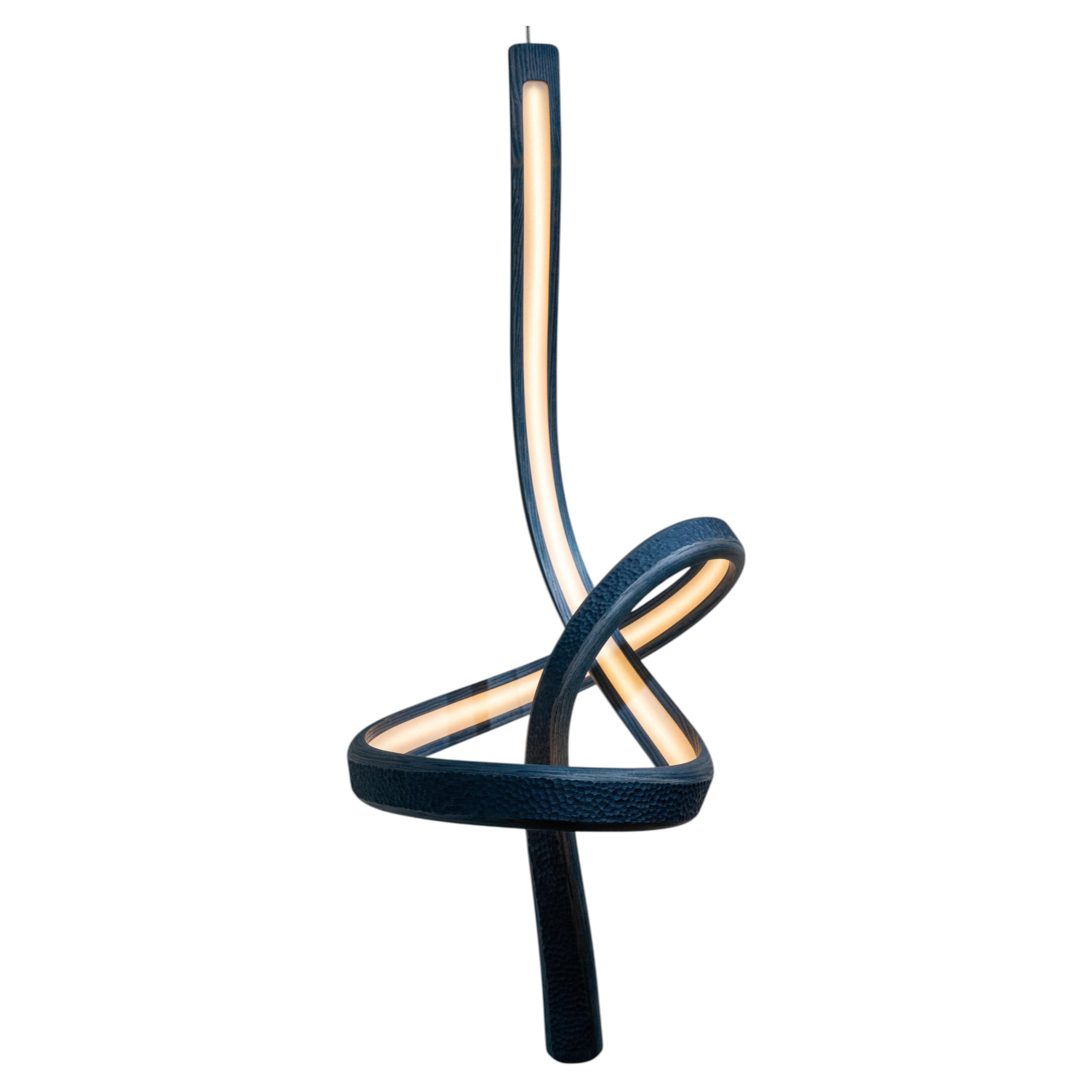 Serpentina Sculptural Pendant Lamp by Giulio D'Amore For Sale