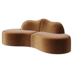 Serpentine 2-Piece Sectional in Vista Vanilla Bouclé by Christiane Lemieux