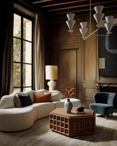 Serpentine 3-Piece Sectional in Vista Vanilla Bouclé by Christiane Lemieux