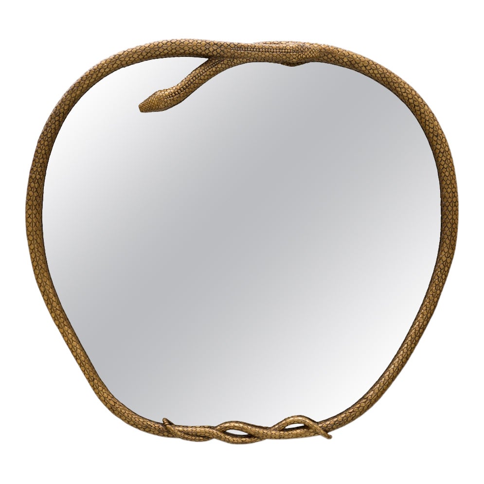Serpentine Apple-Shaped Mirror (In Stock) For Sale