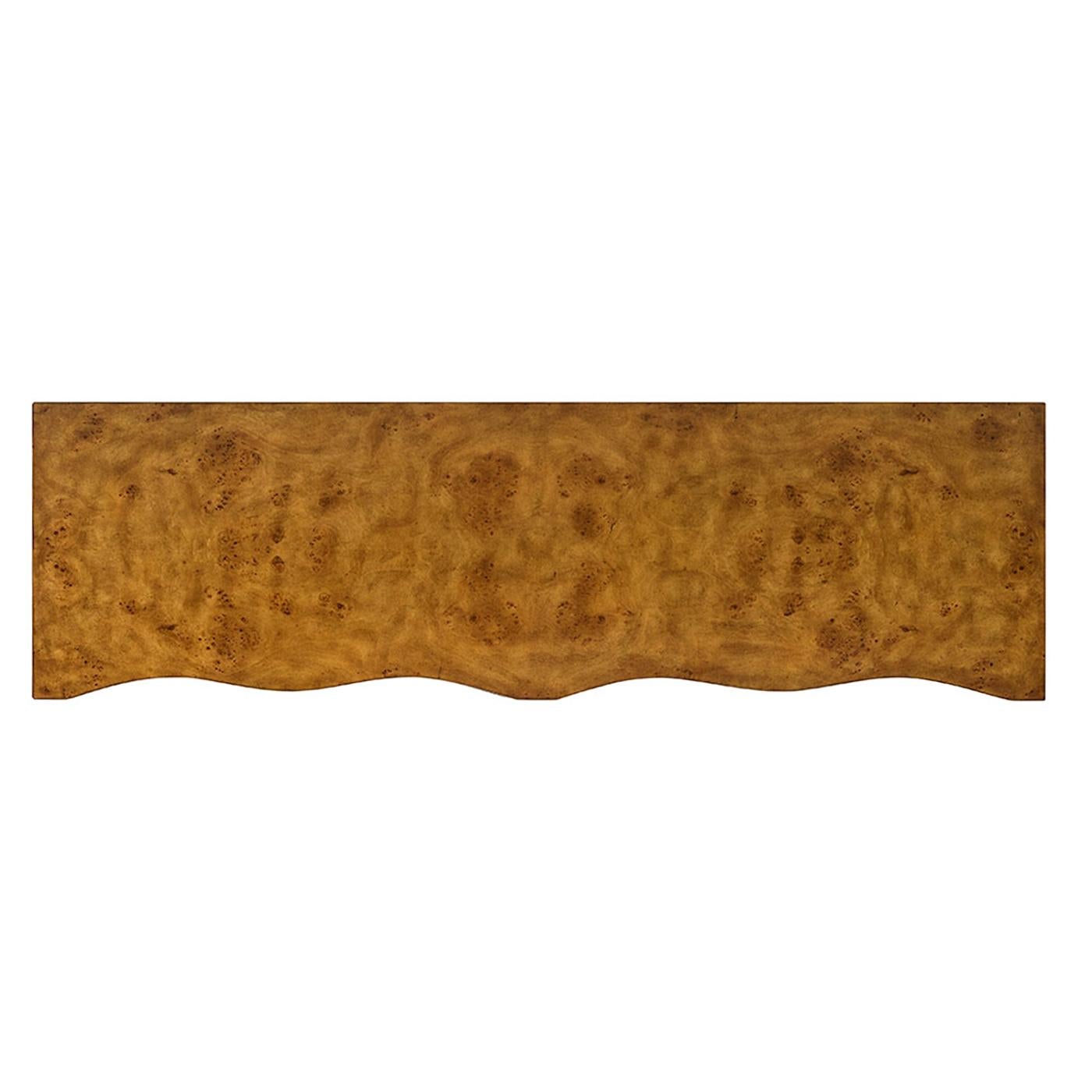 Serpentine Burl Wood Dresser In New Condition For Sale In Westwood, NJ