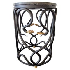 Serpentine Cement-Top End Table by Paul Marra
