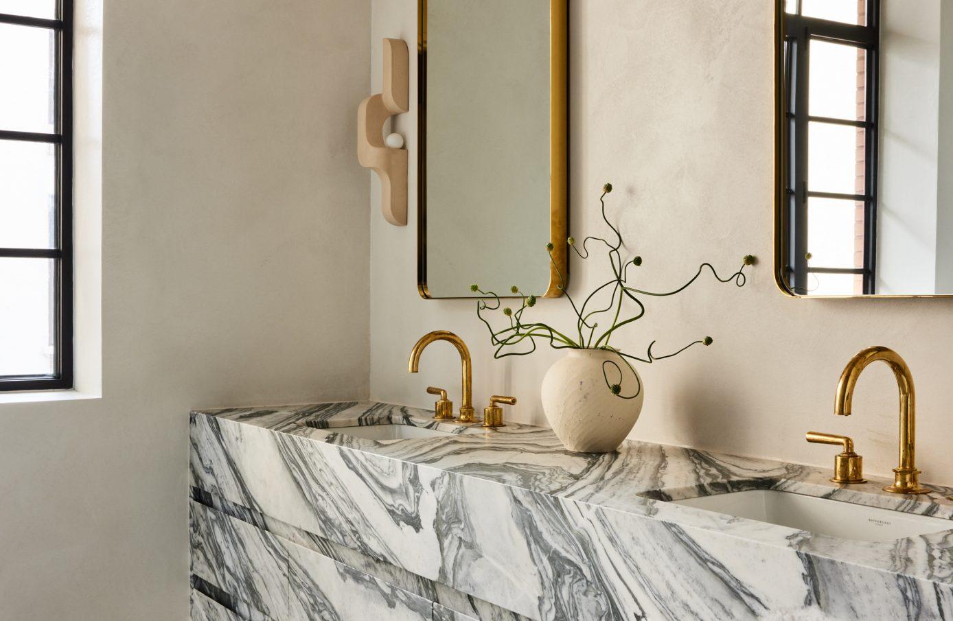 Modern Serpentine Ceramic Wall Sconce - Mirrored pair