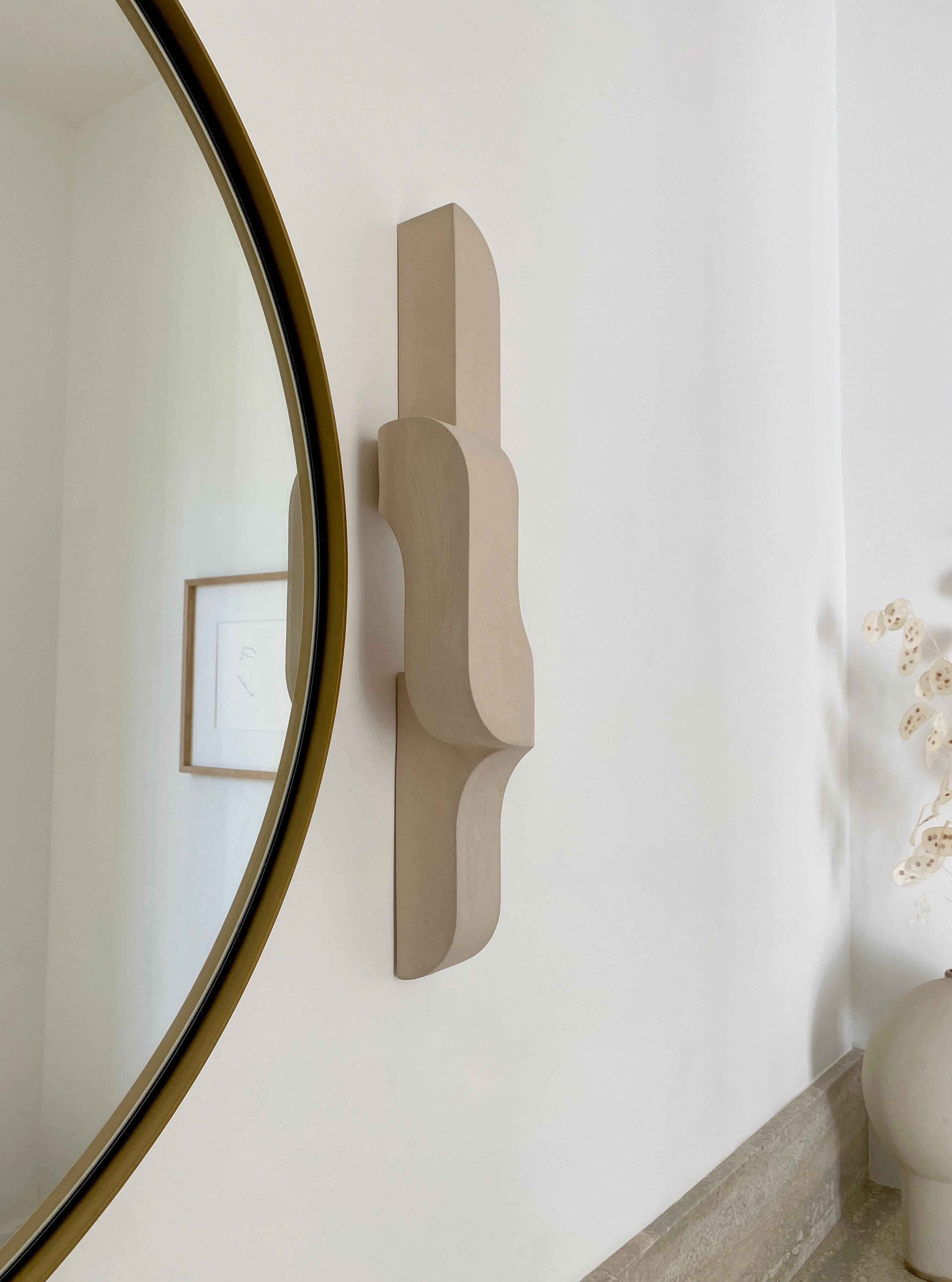 Contemporary Serpentine Ceramic Wall Sconce - Mirrored pair