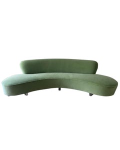 Vladimir Kagan Original Serpentine Cloud Sofa in Green