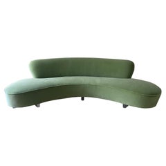 Vladimir Kagan Original Serpentine Cloud Sofa in Green 