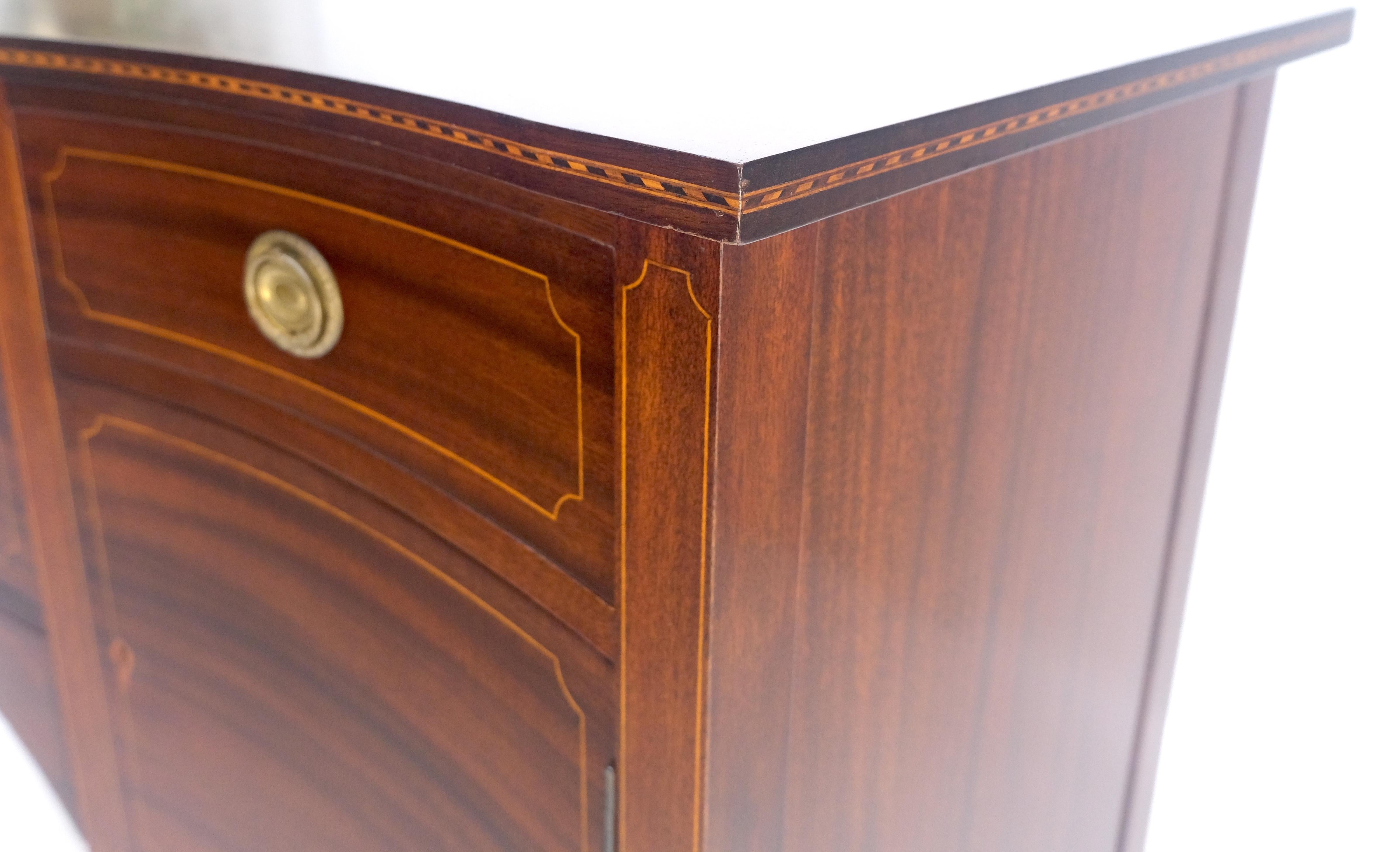 Serpentine Front Federal 6' Long Inlaid Mahogany Sideboard Credenza Console MINT For Sale 6