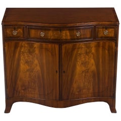 Serpentine Front Mahogany Buffet Cabinet