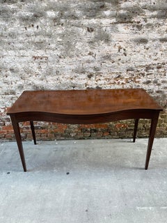 Serpentine Front Mahogany Server or Console Table Late 19th Century