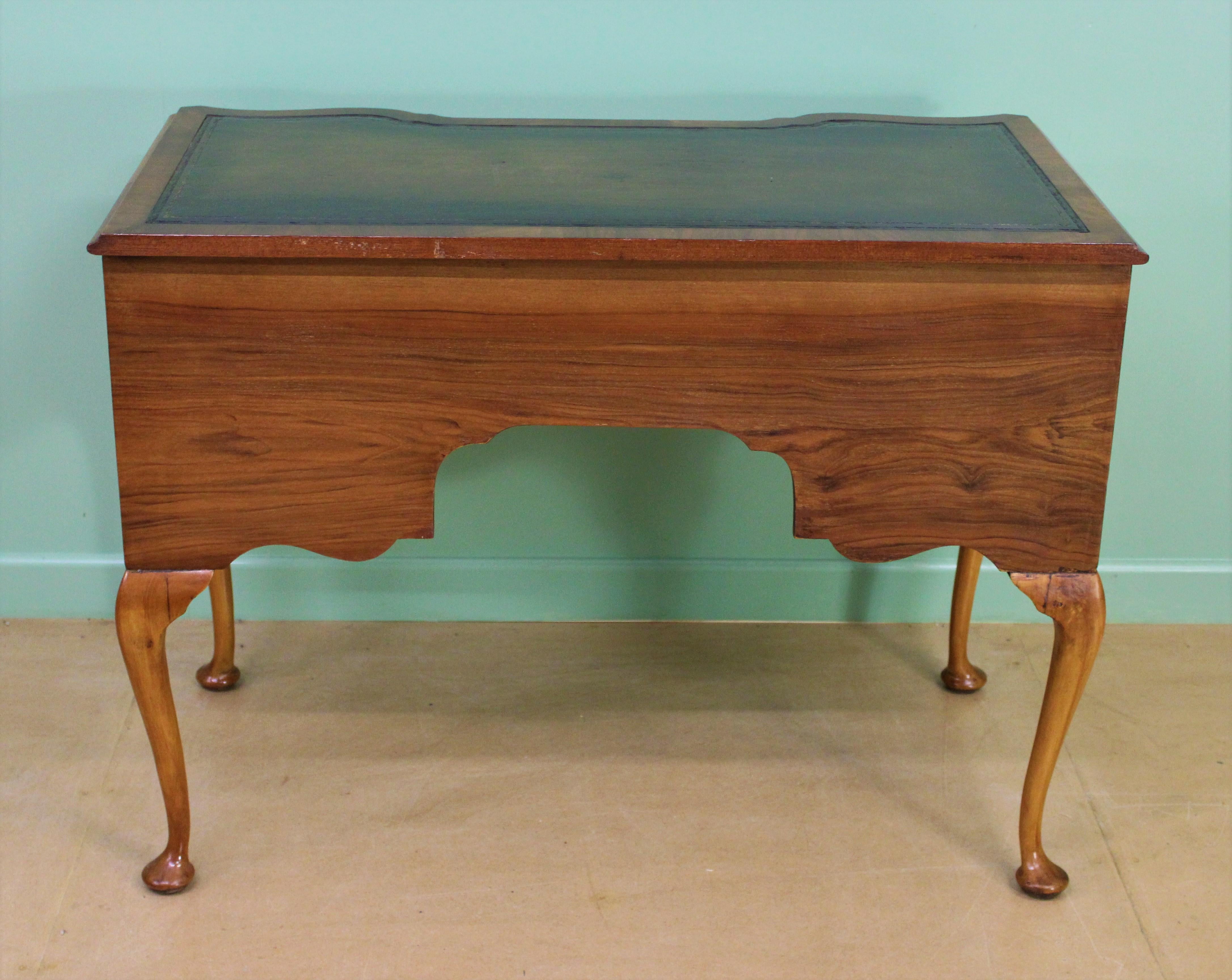 Serpentine Fronted Burr Walnut Writing Table 5
