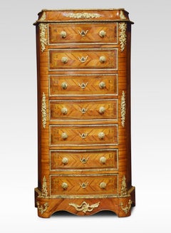 Serpentine Fronted Kingwood Tall Chest of Drawers