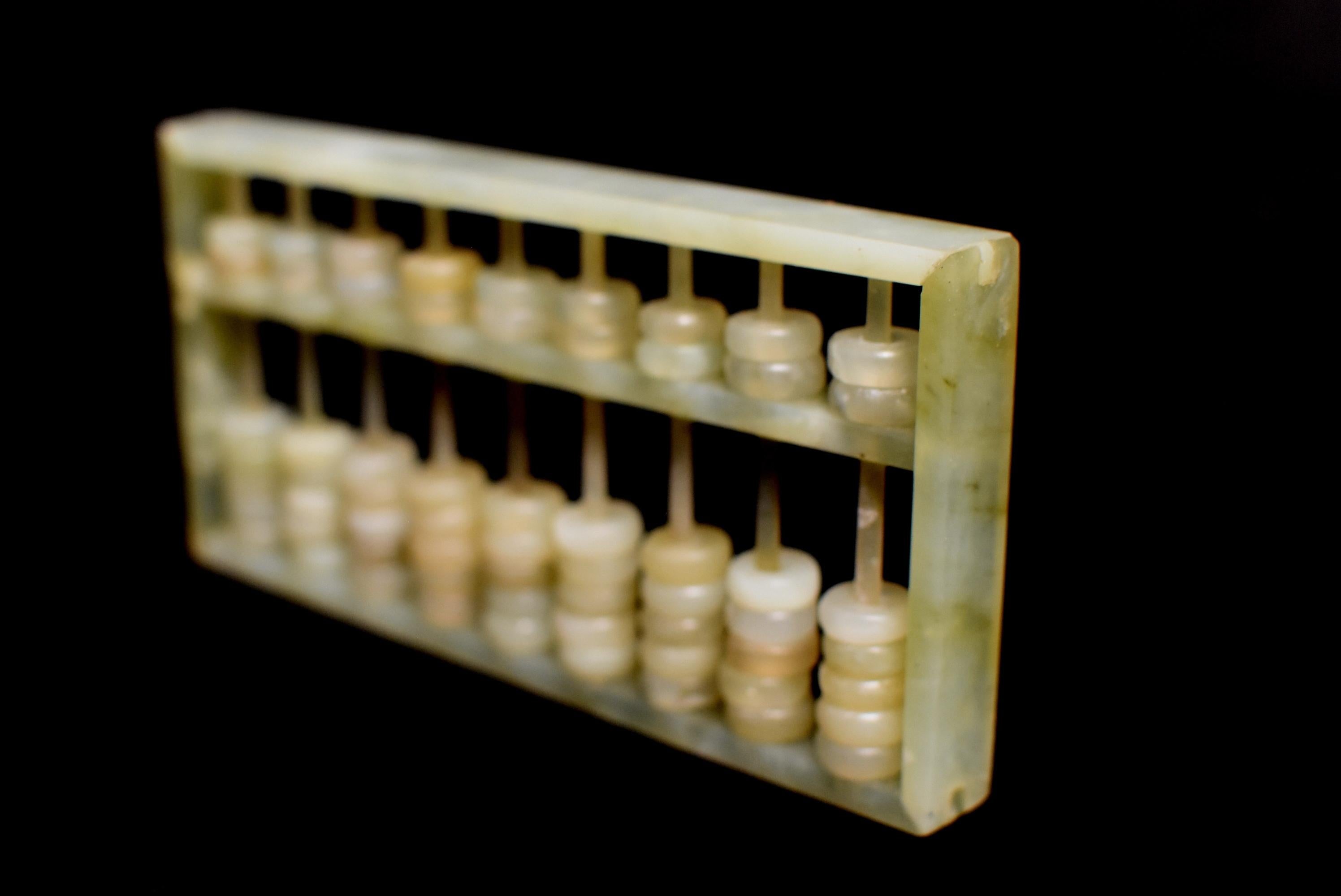 Contemporary Serpentine Gemstone Abacus