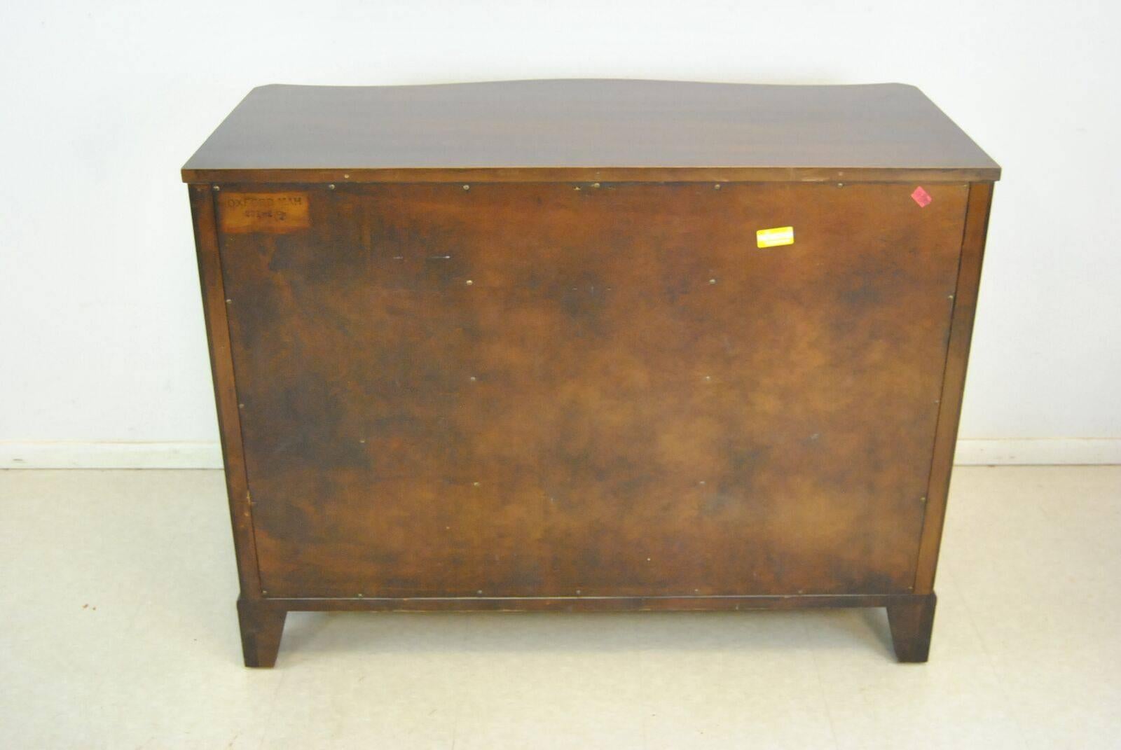 American Serpentine Mahogany Inlaid Chest or Dresser by Kindel