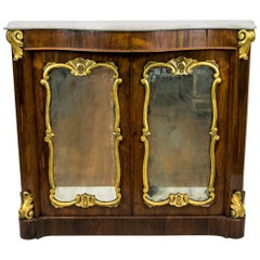 Serpentine Rosewood Marble Top Console