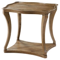 Serpentine Rustic Oak Side Table