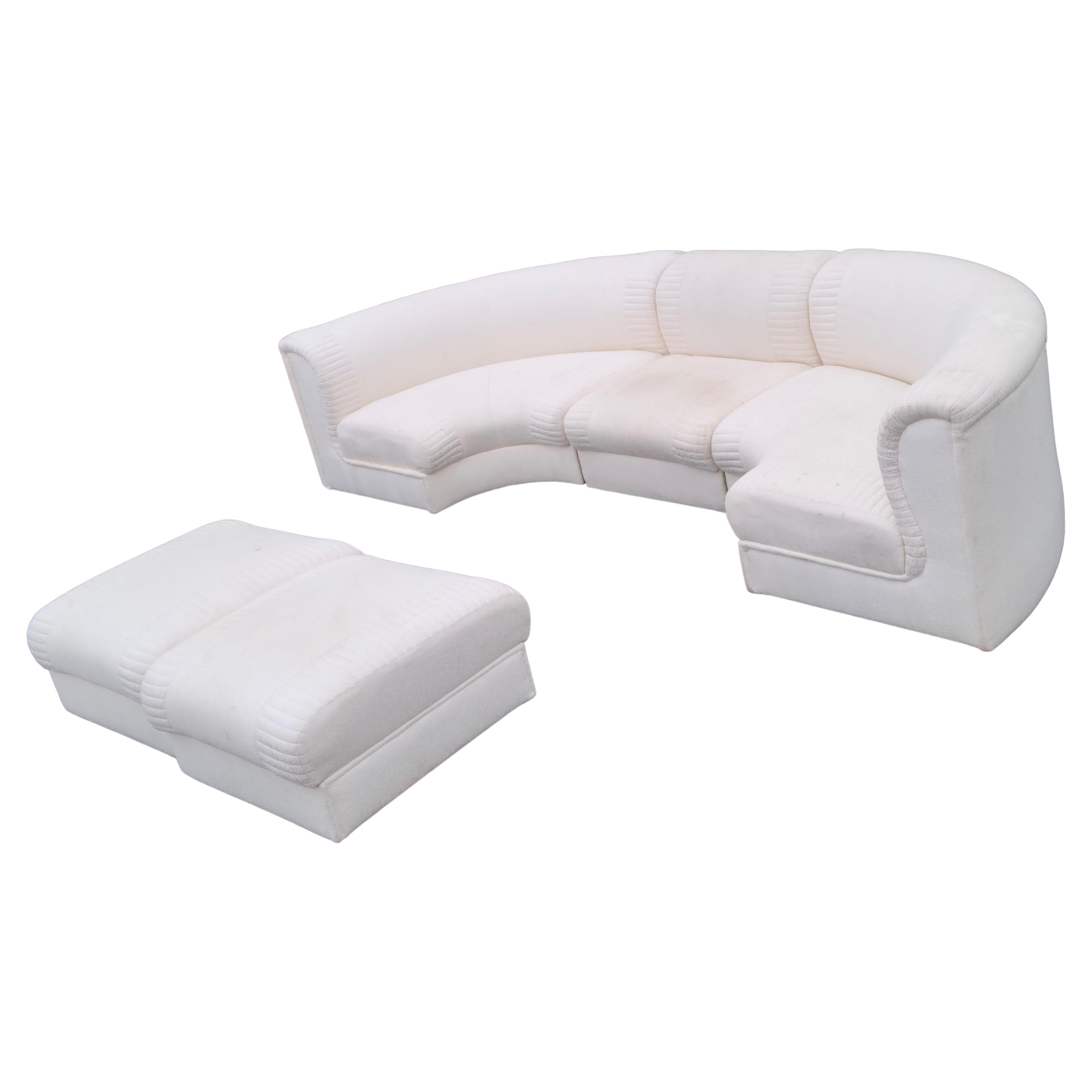 Serpentine sectional sofa by Weiman style of Kagan 2