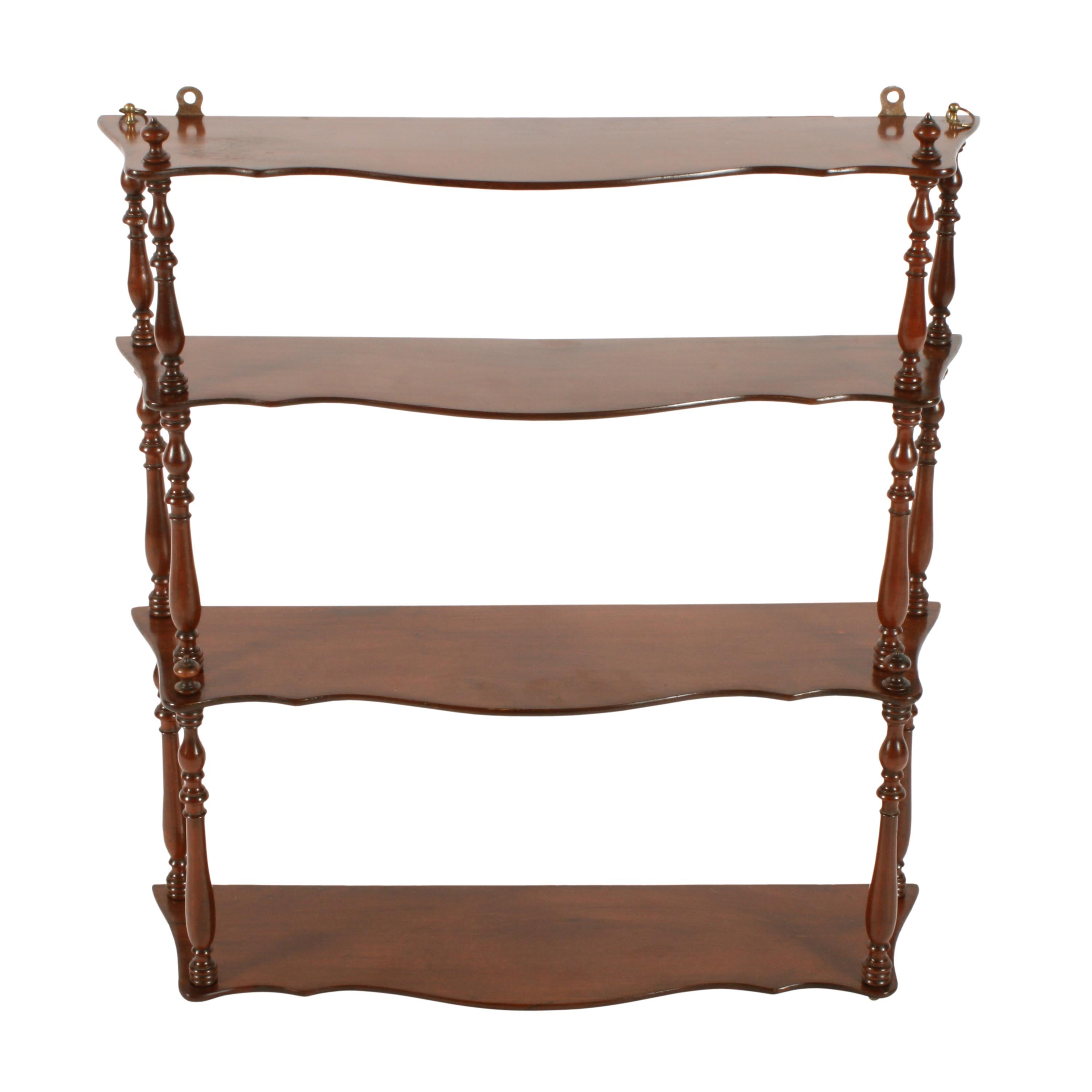 English Serpentine Shaped Wall Shelves For Sale