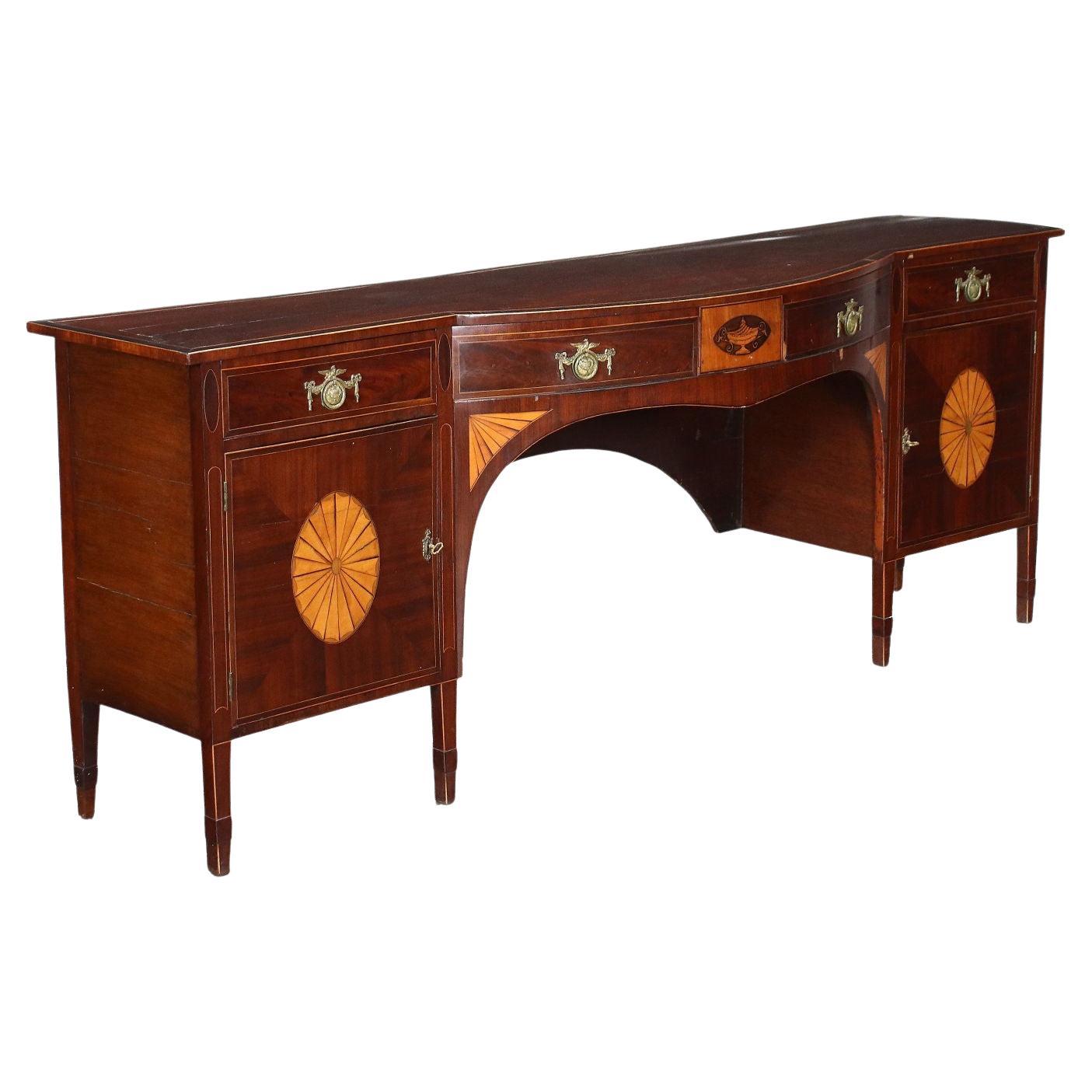 Serpentine Sideboard George III, England Late 18th Century For Sale