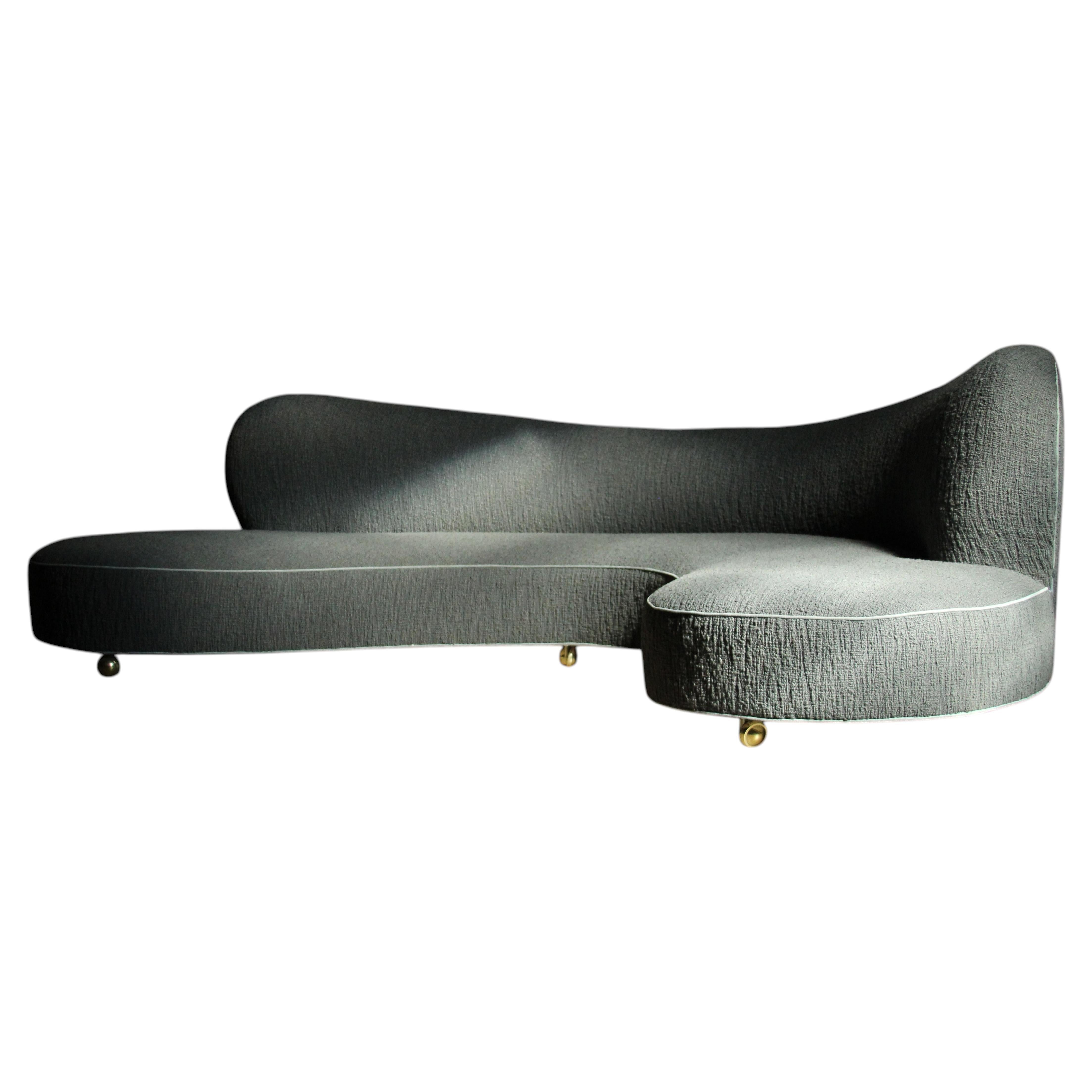 Serpentine Sofa Attributed to Vladimir Kagan, 1980s For Sale at 1stDibs