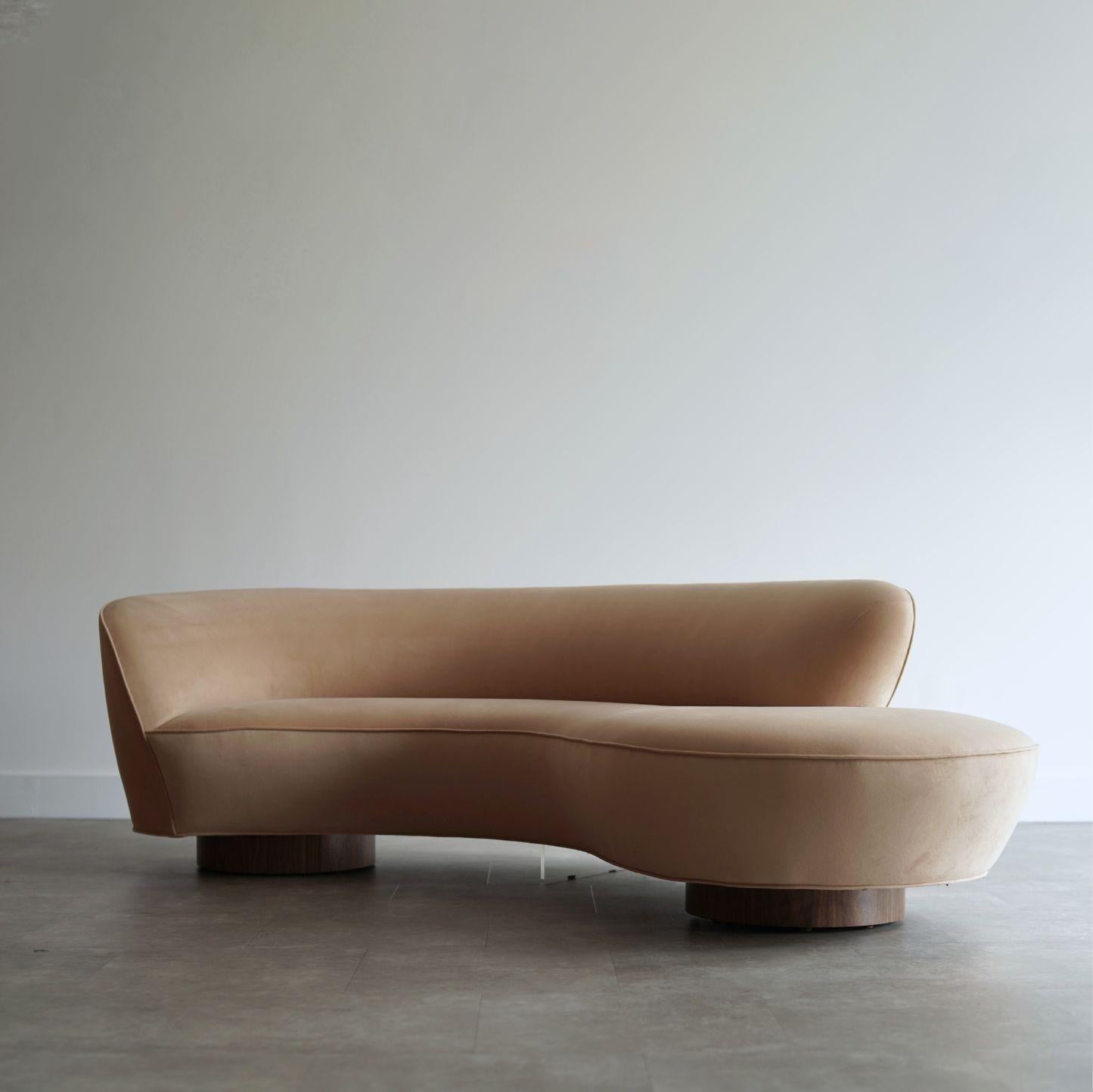 Mid-Century Modern Canapé serpentin par Vladimir Kagan pour Directional, C. 1970 en vente