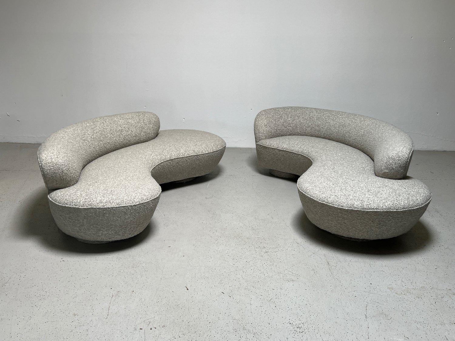 Fabric Serpentine Sofa by Vladimir Kagan for Directional