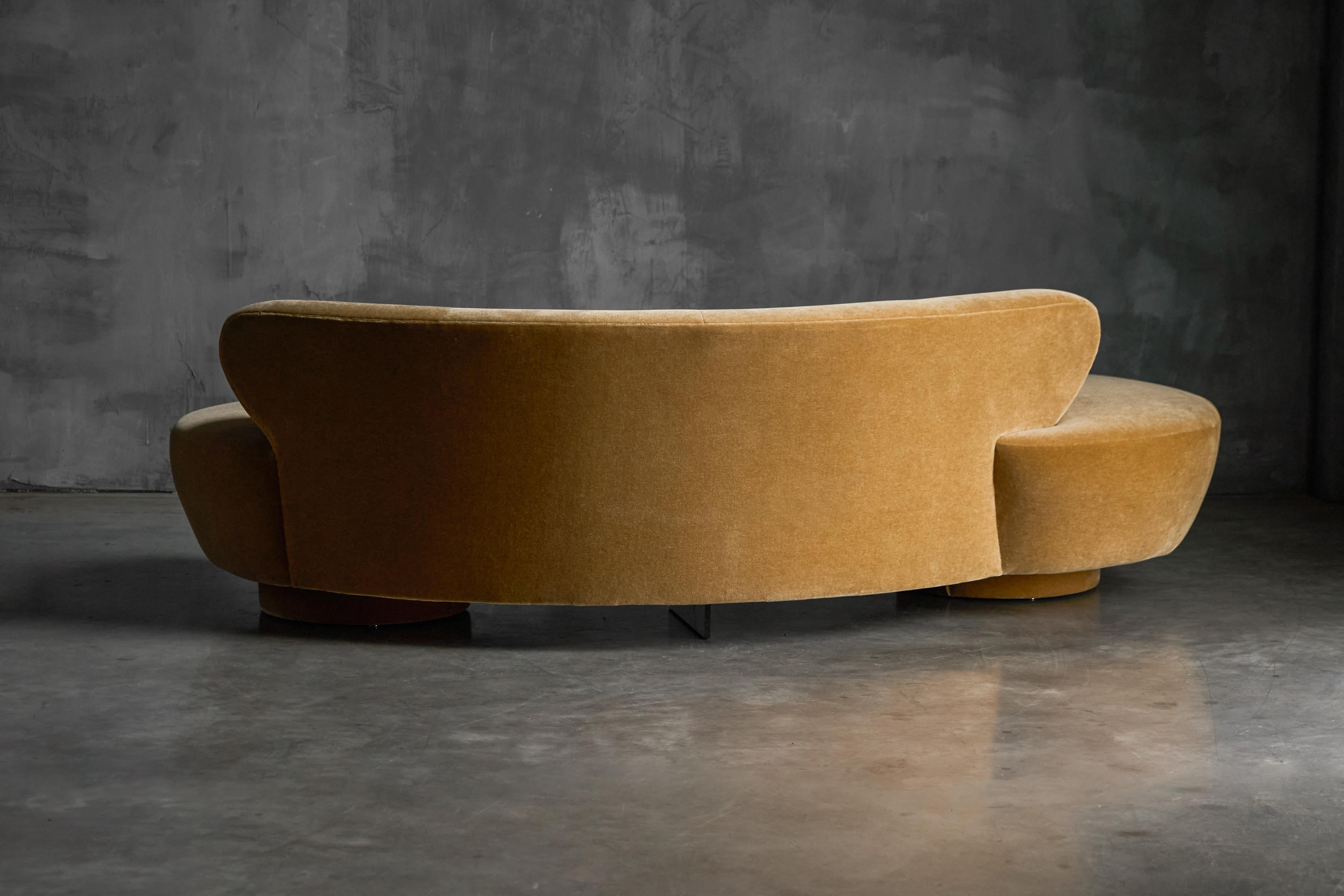 Canapé serpentin par Vladimir Kagan pour Directional, États-Unis, années 1980 en vente 3